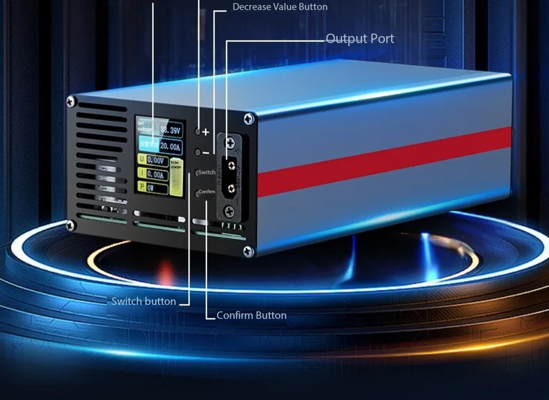 Smart Adjustable Voltage Lithi - 72V 15A Fast Charger recension och pris