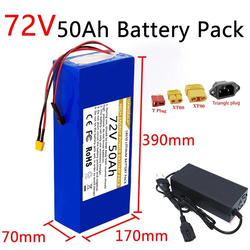 72V 18650 Battery pack 50Ah Hi - 60V 50Ah Electric Scooter Battery recension och pris