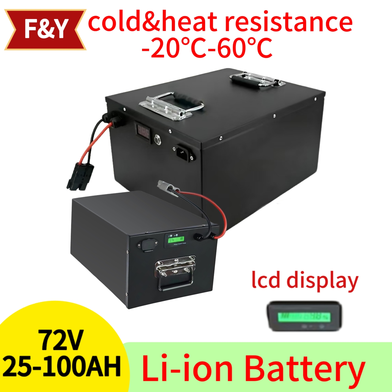 F&Y72V 25Ah 35Ah 45Ah 65Ah 80A - 72V 40Ah Lifepo4 Battery Pack recension och pris